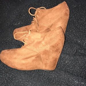 Tan ankle booties